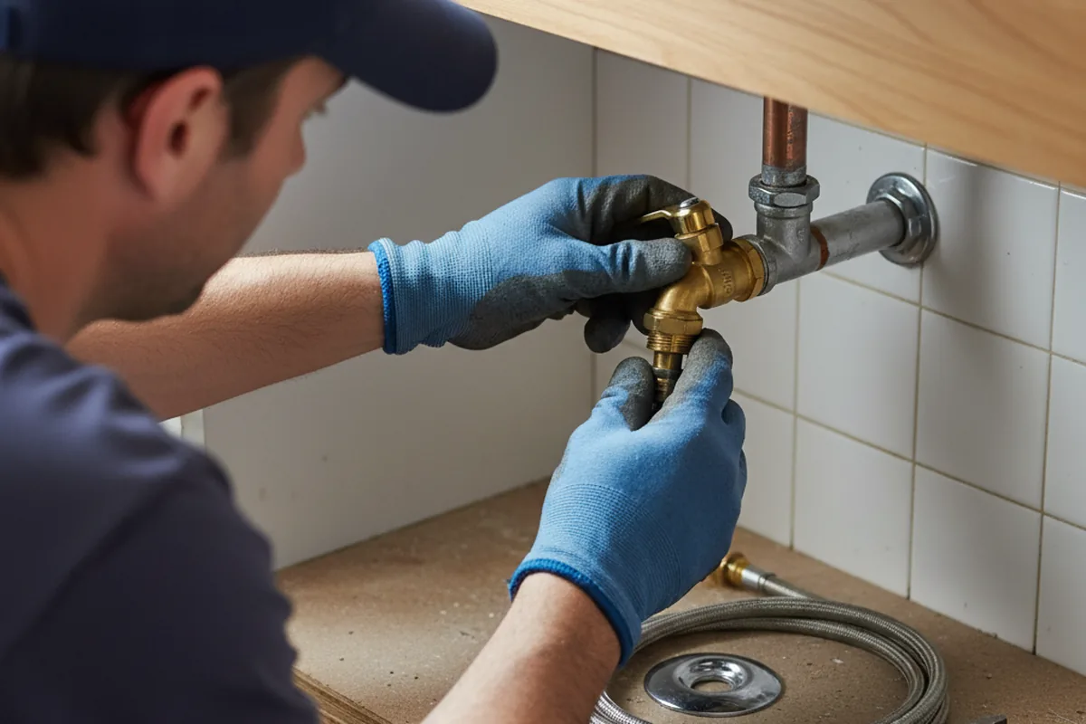 Shutoff valve and fitting work during Emergency Plumbing in Sandwich